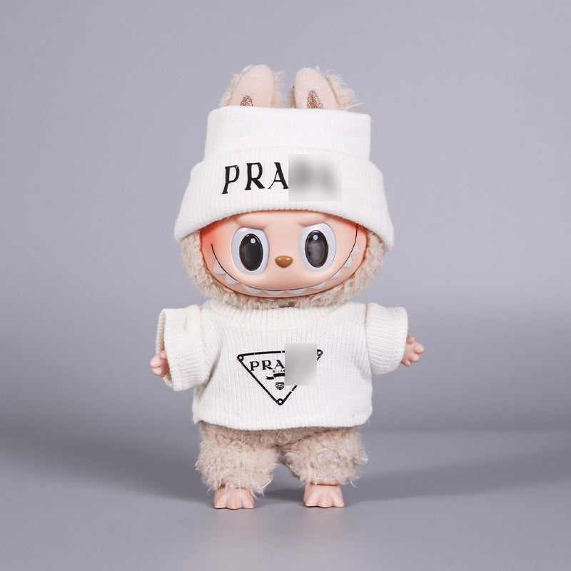 Clothes Only Labubu Doll Clothes17cm Heartbeat Macaron Labubu Doll Dress-Up Replacement Cross-Border
