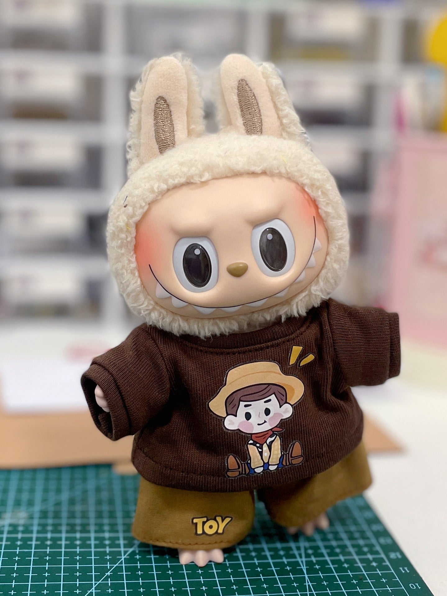 Clothes Only Labubu Doll Clothes17cm Heartbeat Macaron Labubu Doll Dress-Up Replacement Cross-Border