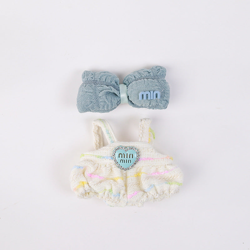 Clothes Only】17cm Pendant Blind Box Labubu Doll Clothes Keychain Labubu Cute One-Piece Outfit for Dolls