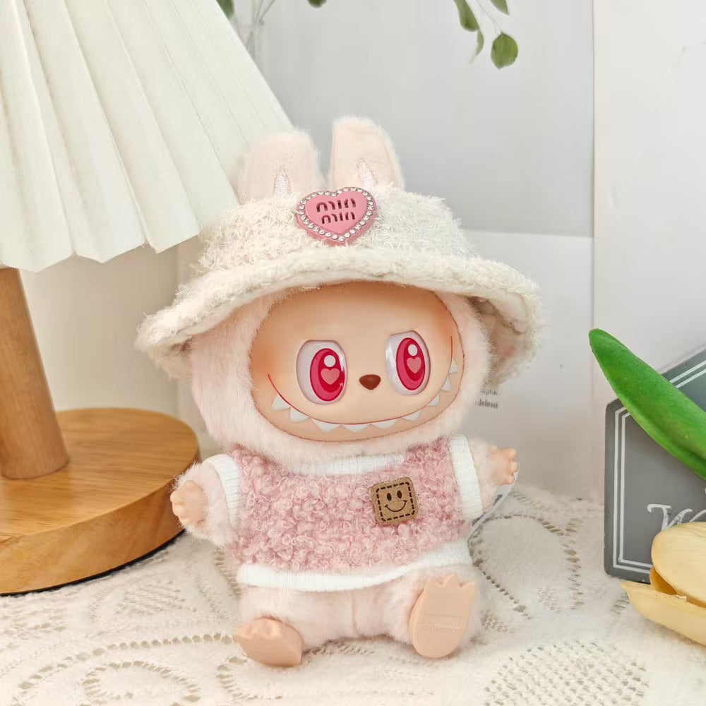 labubu First Generation Second Generation Third Generation Baby Clothes Sitting Party Baby Clothes Sitting Posture Doll Macaron Louboutin Clothes