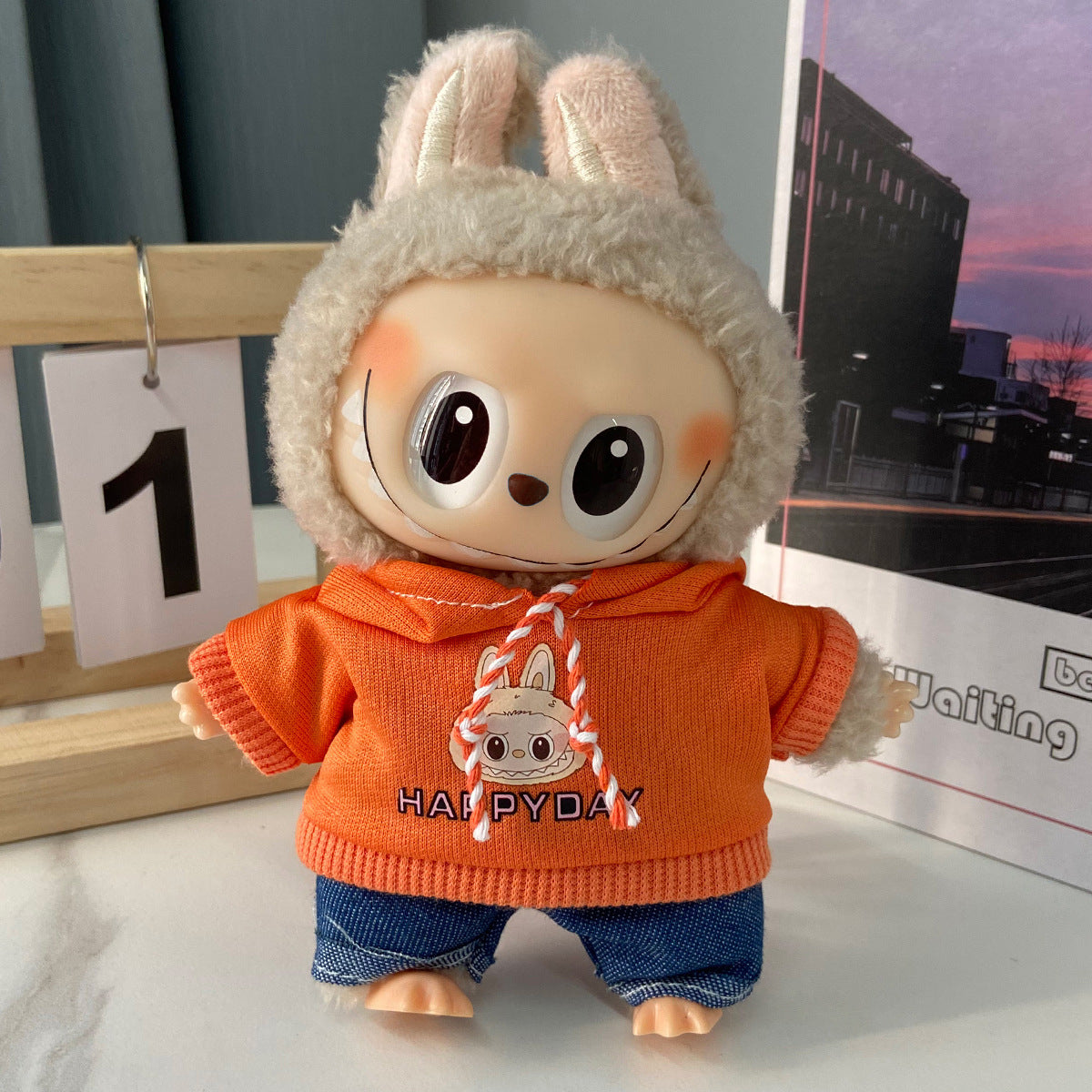 Applicable labubu Doll clothes17123 Generation Replacement Clothes Plush Toy Labubu Clothes Apparel