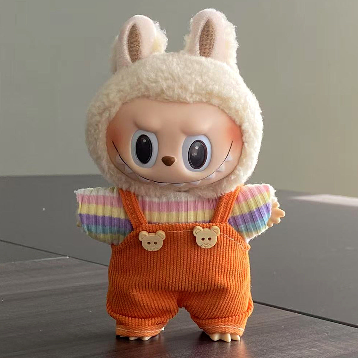 labubu Baby Clothes Lable Fabric Clothing17cm 1st, 2nd, and 3rd Generation Plush Vinyl Doll Dress-Up Outfit Set
