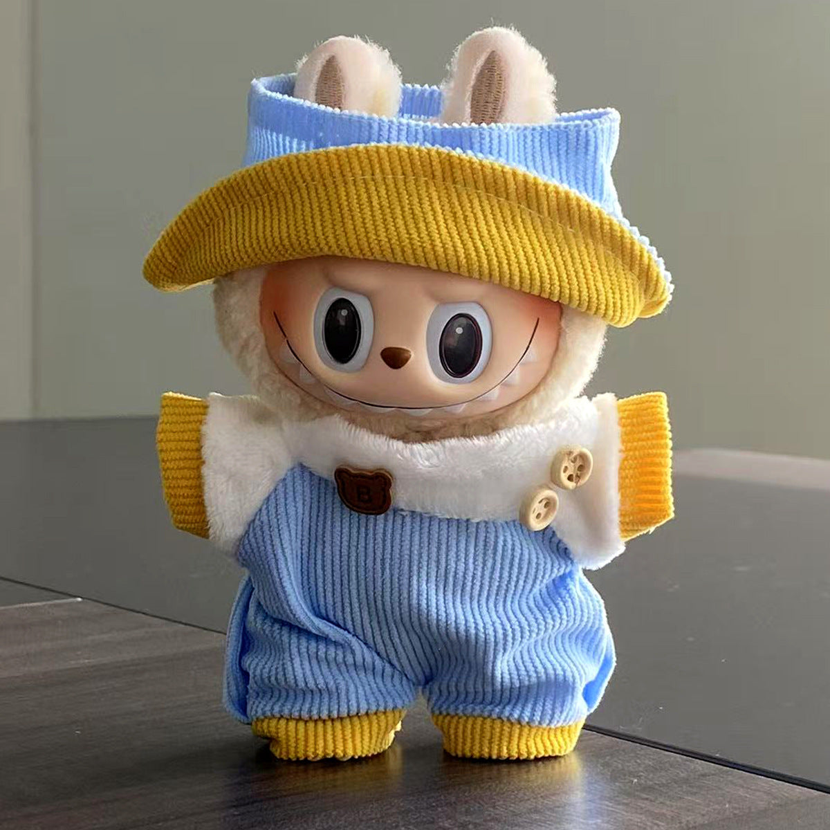 labubu Baby Clothes Lable Fabric Clothing17cm 1st, 2nd, and 3rd Generation Plush Vinyl Doll Dress-Up Outfit Set