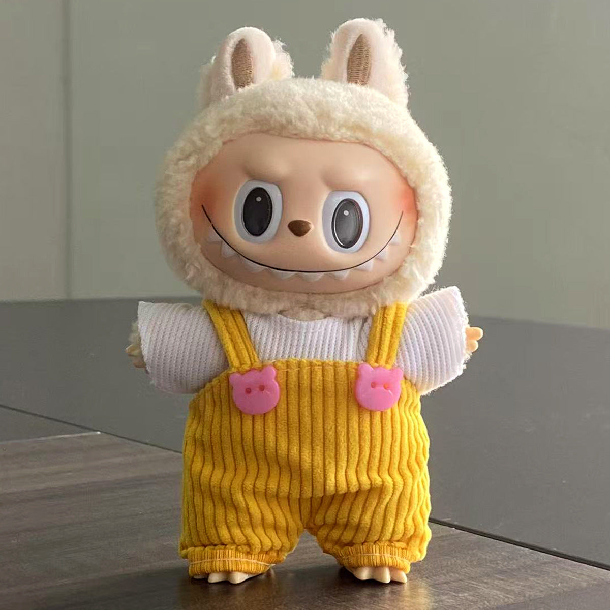 labubu Baby Clothes Lable Fabric Clothing17cm 1st, 2nd, and 3rd Generation Plush Vinyl Doll Dress-Up Outfit Set