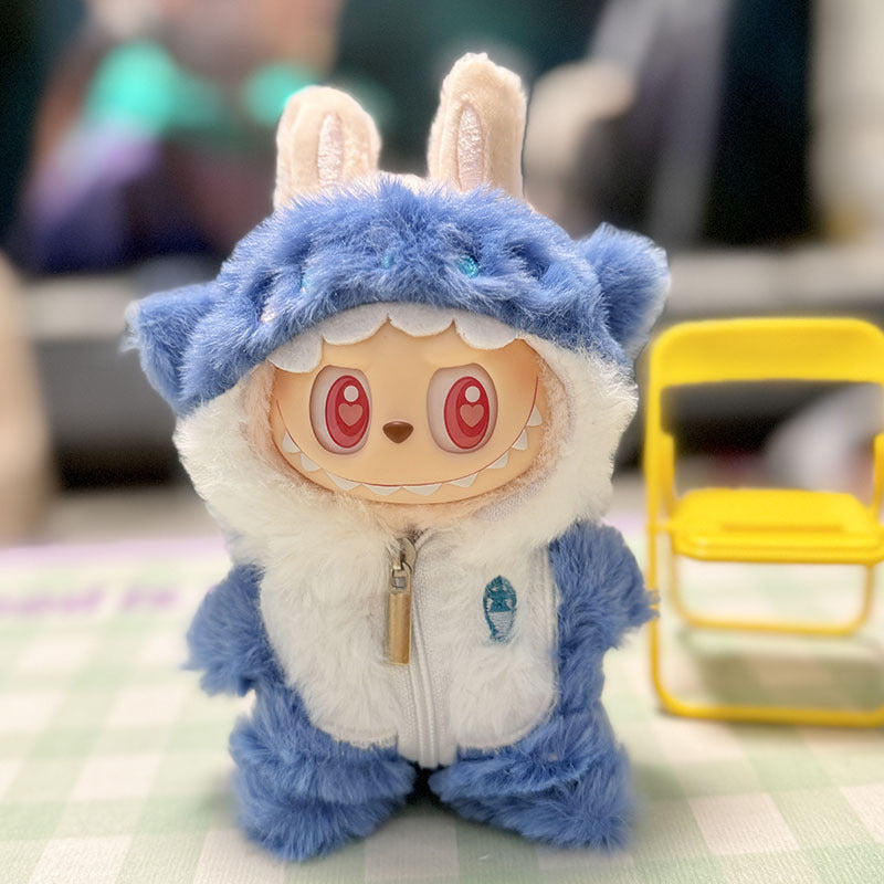 Only Clothes Second Generation Pendant Labubu Sitting Party Baby Clothes Shark Elk Set Universal One Piece Dropshipping Free Shipping