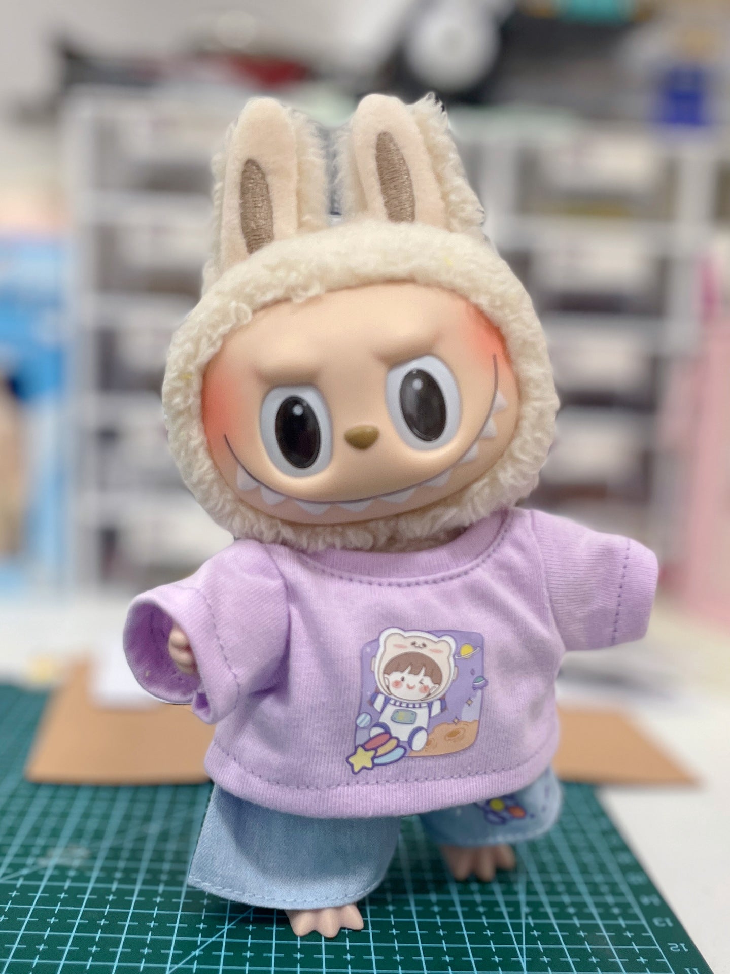 Clothes Only Labubu Doll Clothes17cm Heartbeat Macaron Labubu Doll Dress-Up Replacement Cross-Border