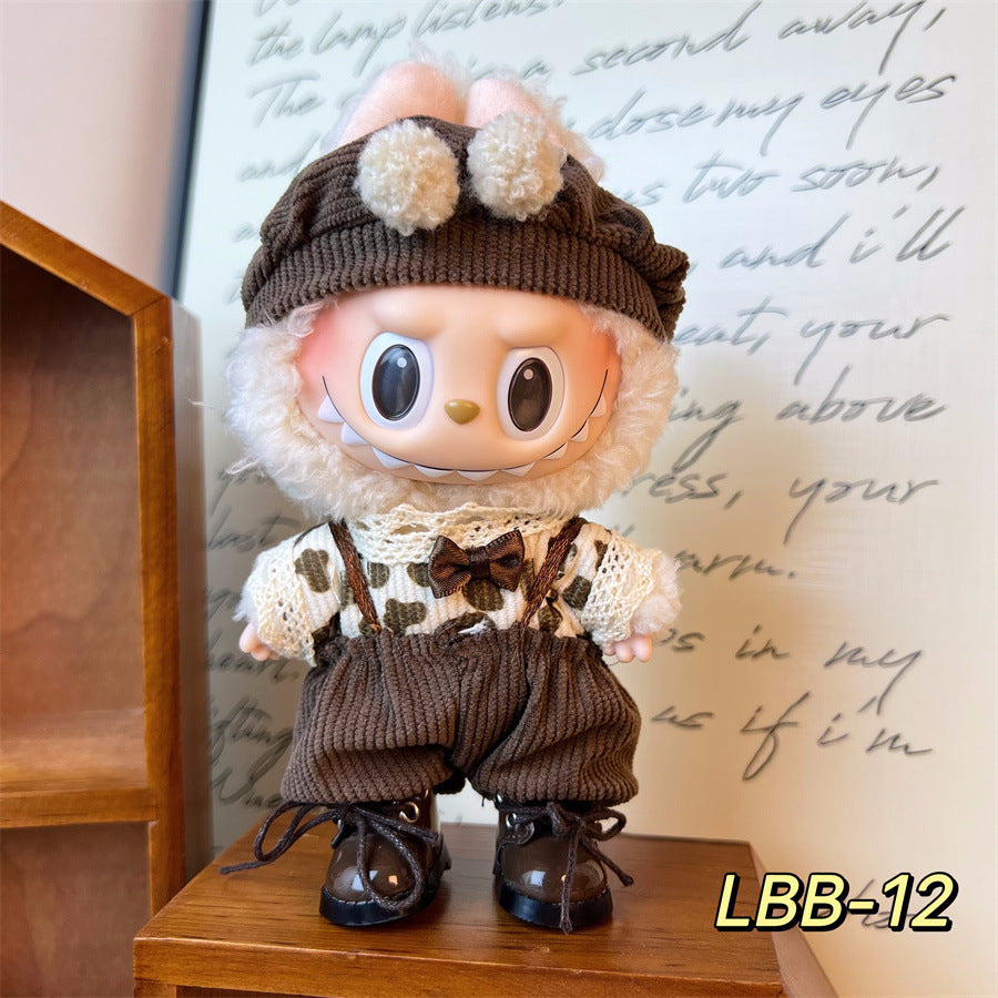 Only Selling Clothes, Llabubu Wearable Baby Clothes17cm Plush Vinyl labubu First and Second Generation Replacement Set Accessories