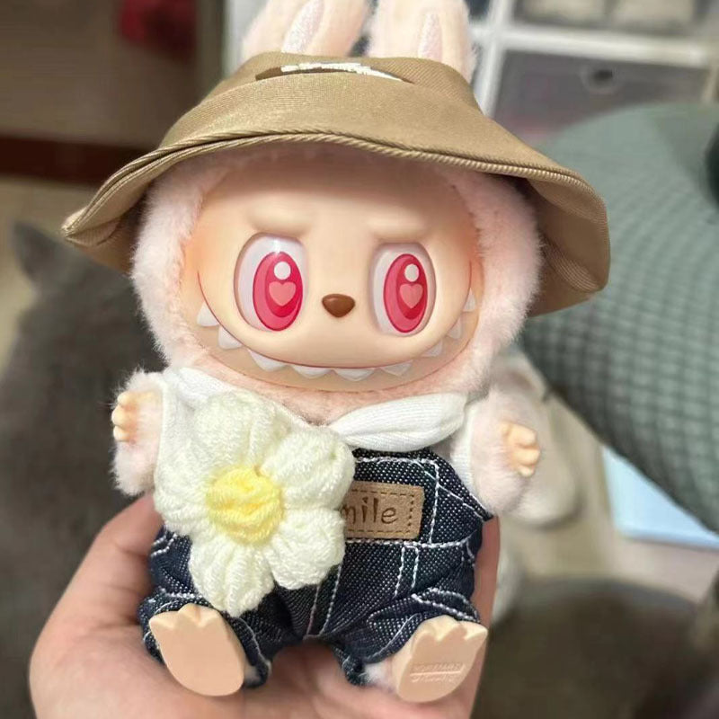 Only Clothes Second Generation Pendant Labubu Sitting Party Baby Clothes Shark Elk Set Universal One Piece Dropshipping Free Shipping