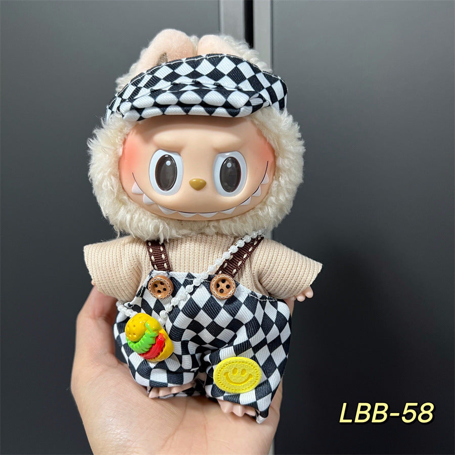 Only Selling Clothes, Llabubu Wearable Baby Clothes17cm Plush Vinyl labubu First and Second Generation Replacement Set Accessories