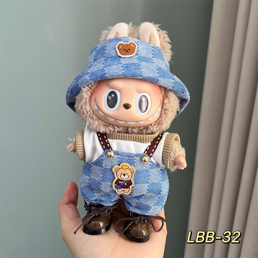 Only Selling Clothes, Llabubu Wearable Baby Clothes17cm Plush Vinyl labubu First and Second Generation Replacement Set Accessories