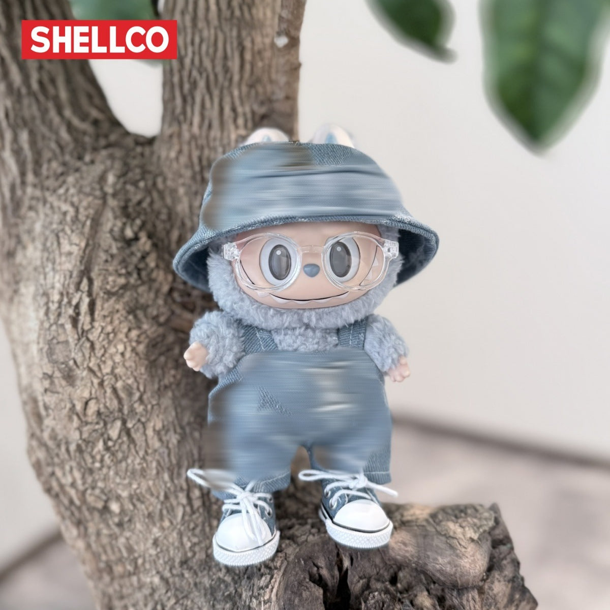 【labubu Automobiles Curtain Cloth Doll Clothes】 338Baby Clothes Blue Big Brand Labubu17CM Macaron Baby Clothes Cross-Border