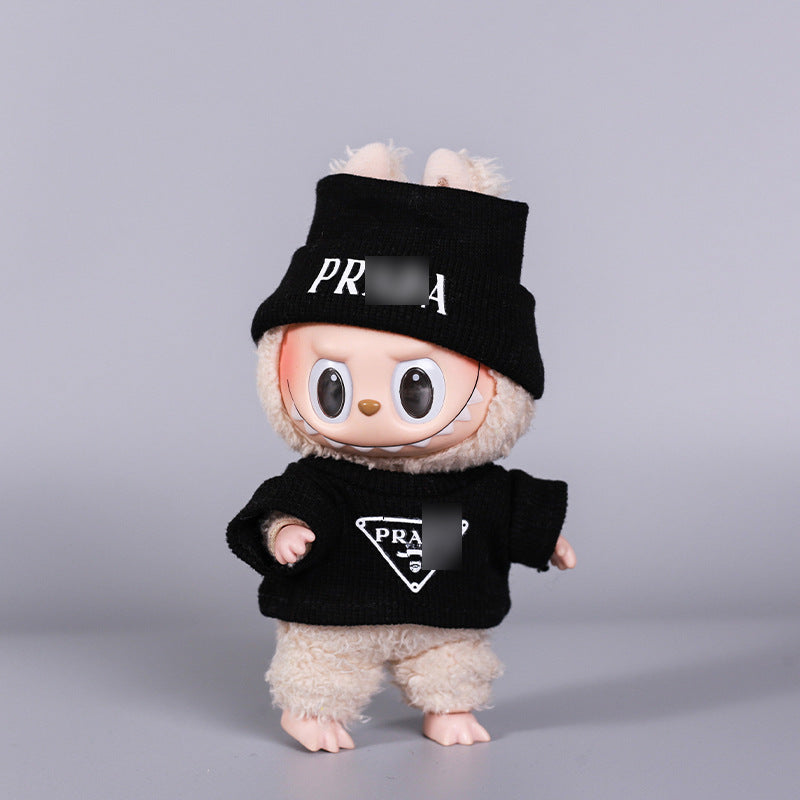 Clothes Only Labubu Doll Clothes17cm Heartbeat Macaron Labubu Doll Dress-Up Replacement Cross-Border