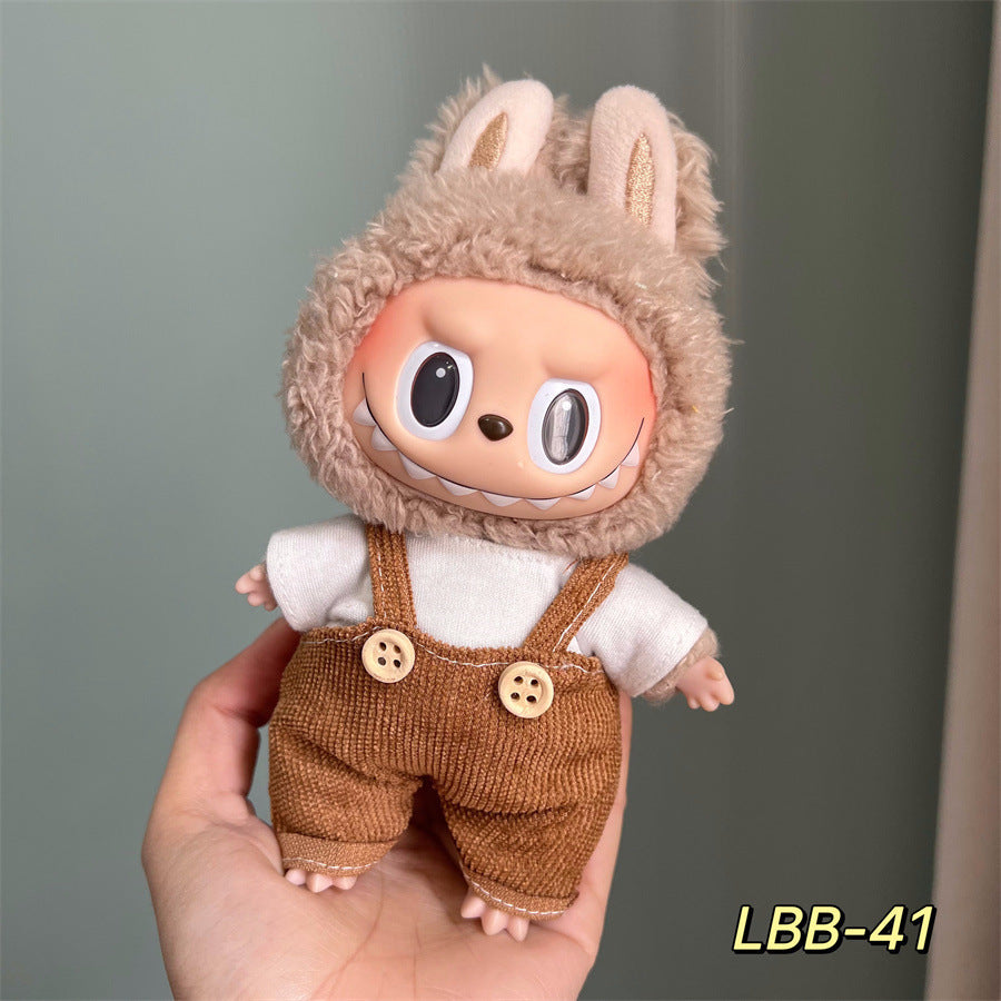 Only Selling Clothes, Llabubu Wearable Baby Clothes17cm Plush Vinyl labubu First and Second Generation Replacement Set Accessories