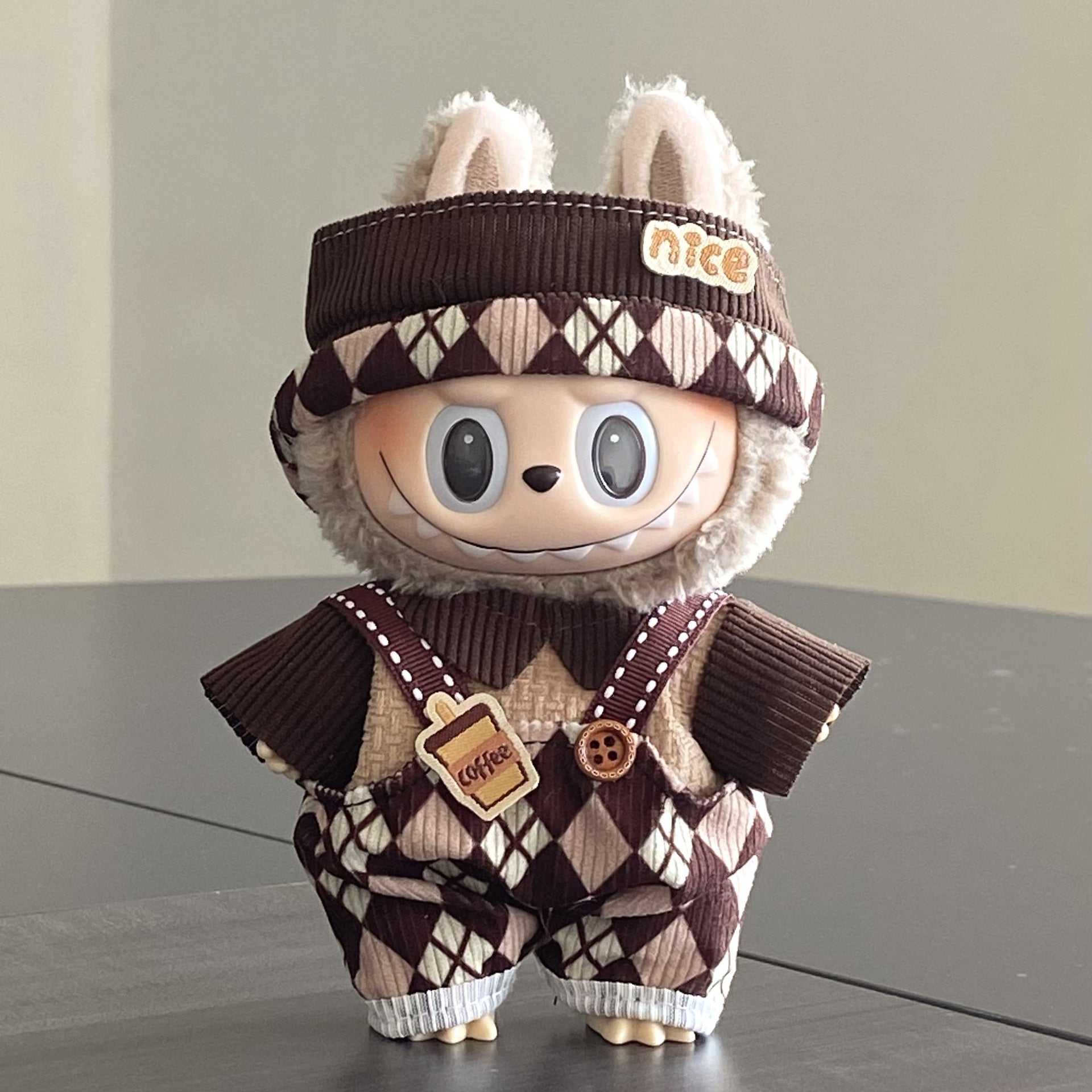 labubu Baby Clothes Lable Fabric Clothing17cm 1st, 2nd, and 3rd Generation Plush Vinyl Doll Dress-Up Outfit Set
