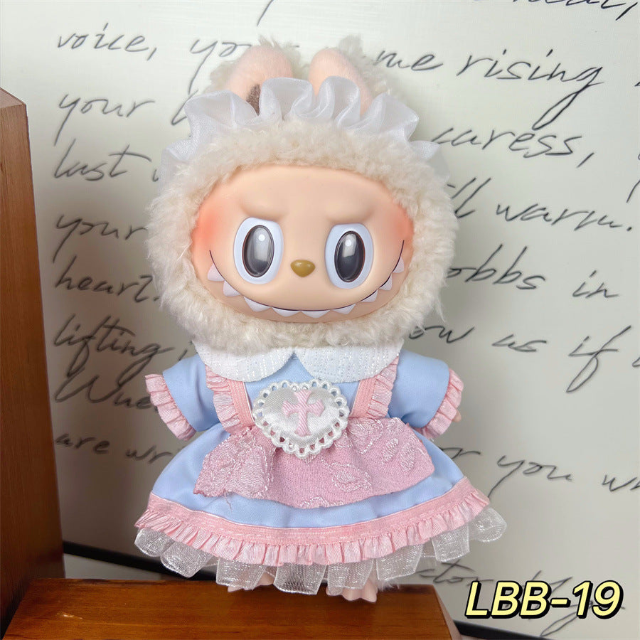 Only Selling Clothes, Llabubu Wearable Baby Clothes17cm Plush Vinyl labubu First and Second Generation Replacement Set Accessories