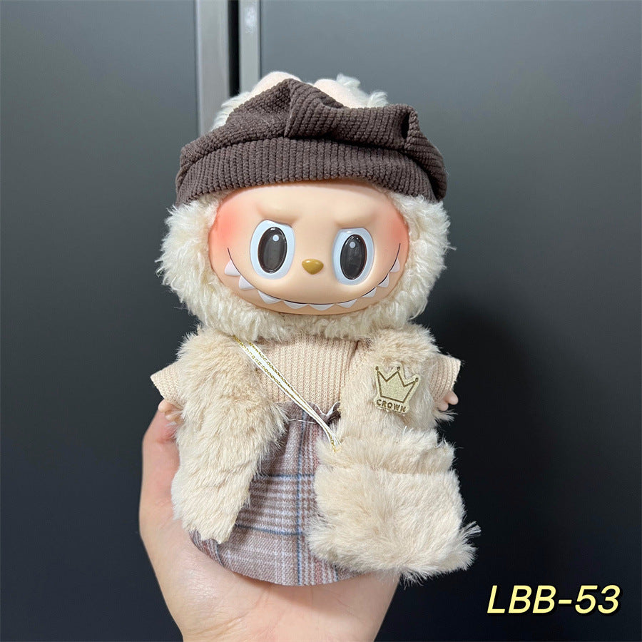 Only Selling Clothes, Llabubu Wearable Baby Clothes17cm Plush Vinyl labubu First and Second Generation Replacement Set Accessories