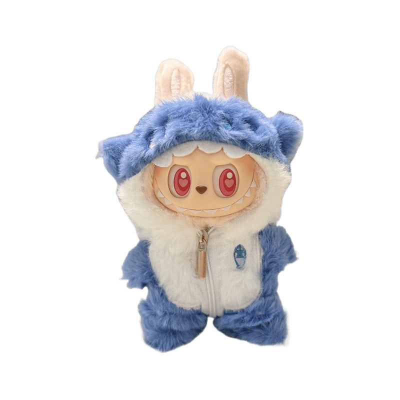 Only Clothes Second Generation Pendant Labubu Sitting Party Baby Clothes Shark Elk Set Universal One Piece Dropshipping Free Shipping