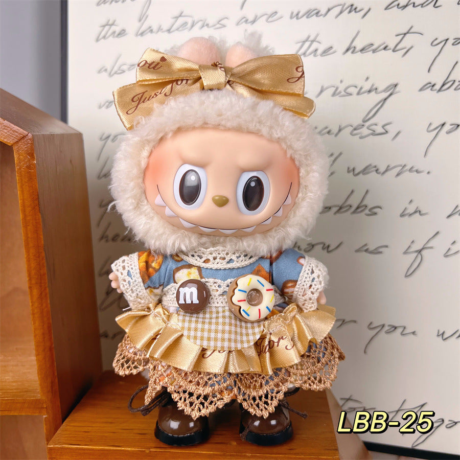 Only Selling Clothes, Llabubu Wearable Baby Clothes17cm Plush Vinyl labubu First and Second Generation Replacement Set Accessories
