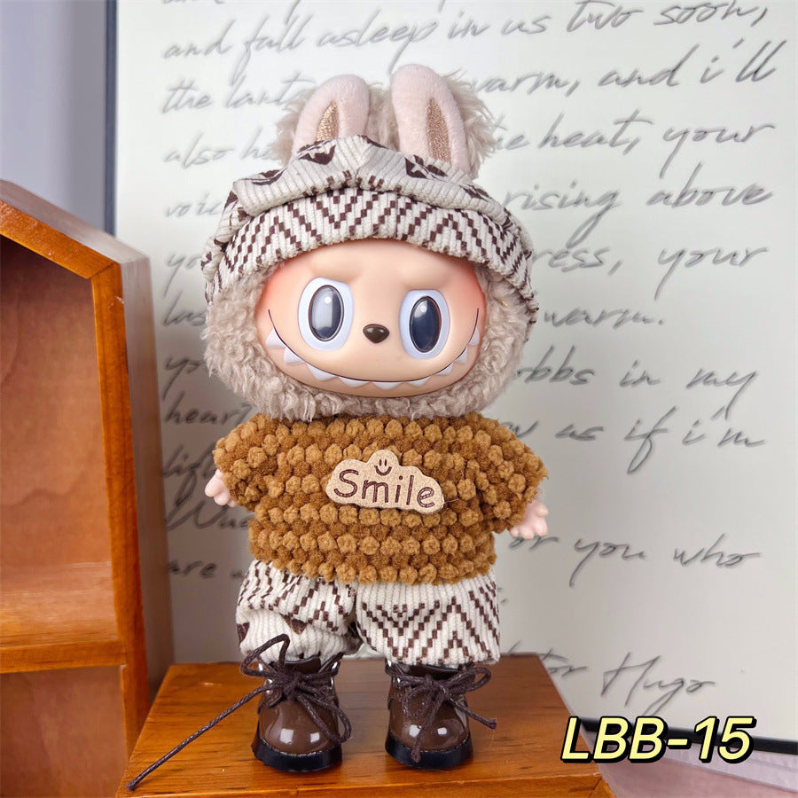 Only Selling Clothes, Llabubu Wearable Baby Clothes17cm Plush Vinyl labubu First and Second Generation Replacement Set Accessories