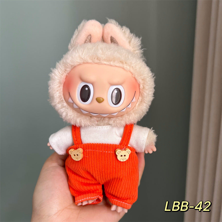 Only Selling Clothes, Llabubu Wearable Baby Clothes17cm Plush Vinyl labubu First and Second Generation Replacement Set Accessories