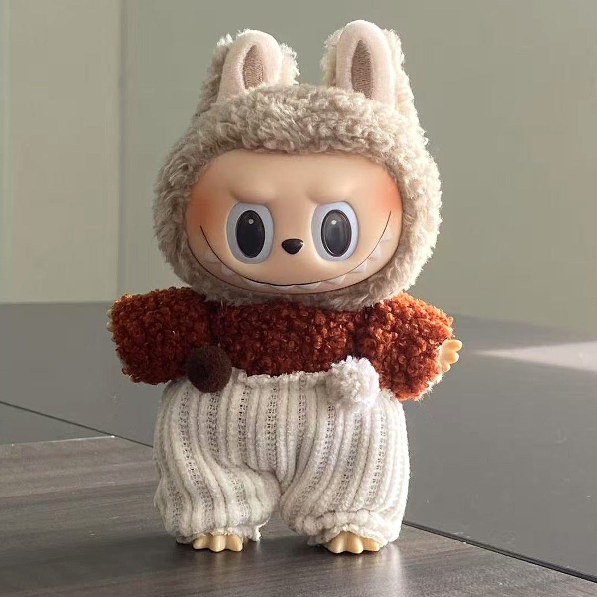 labubu Baby Clothes Lable Fabric Clothing17cm 1st, 2nd, and 3rd Generation Plush Vinyl Doll Dress-Up Outfit Set