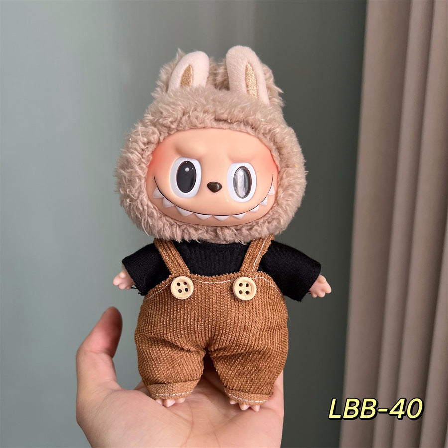 Only Selling Clothes, Llabubu Wearable Baby Clothes17cm Plush Vinyl labubu First and Second Generation Replacement Set Accessories