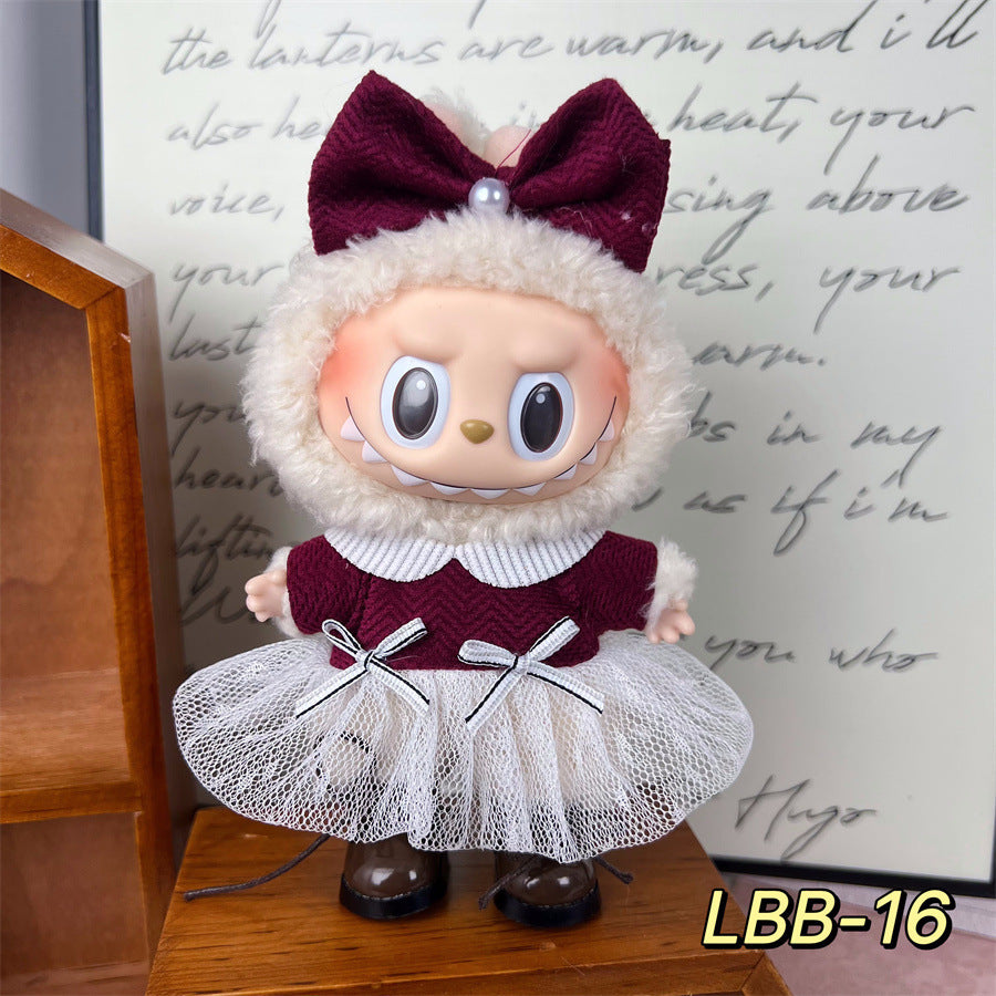 Only Selling Clothes, Llabubu Wearable Baby Clothes17cm Plush Vinyl labubu First and Second Generation Replacement Set Accessories