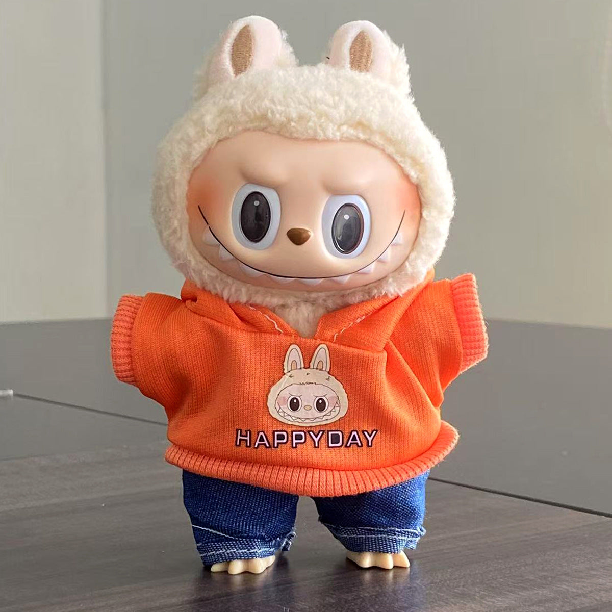 labubu Baby Clothes Lable Fabric Clothing17cm 1st, 2nd, and 3rd Generation Plush Vinyl Doll Dress-Up Outfit Set