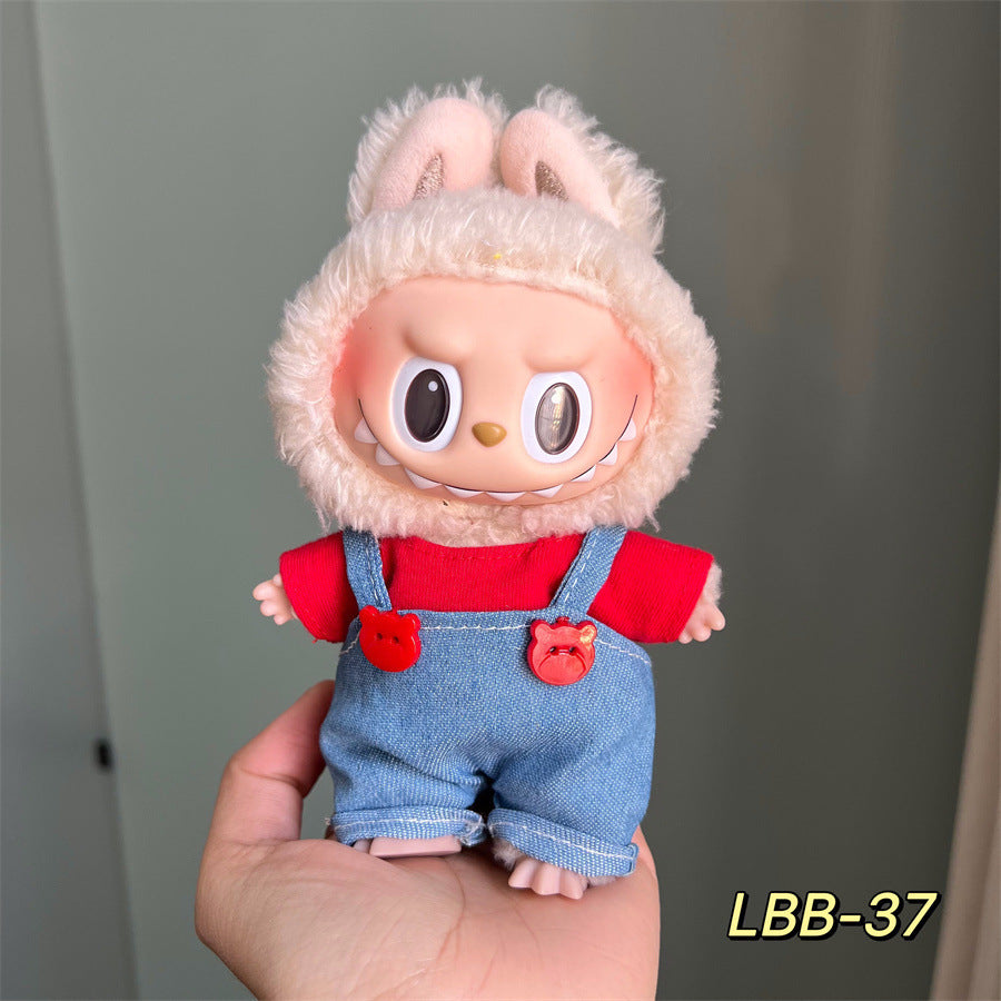 Only Selling Clothes, Llabubu Wearable Baby Clothes17cm Plush Vinyl labubu First and Second Generation Replacement Set Accessories