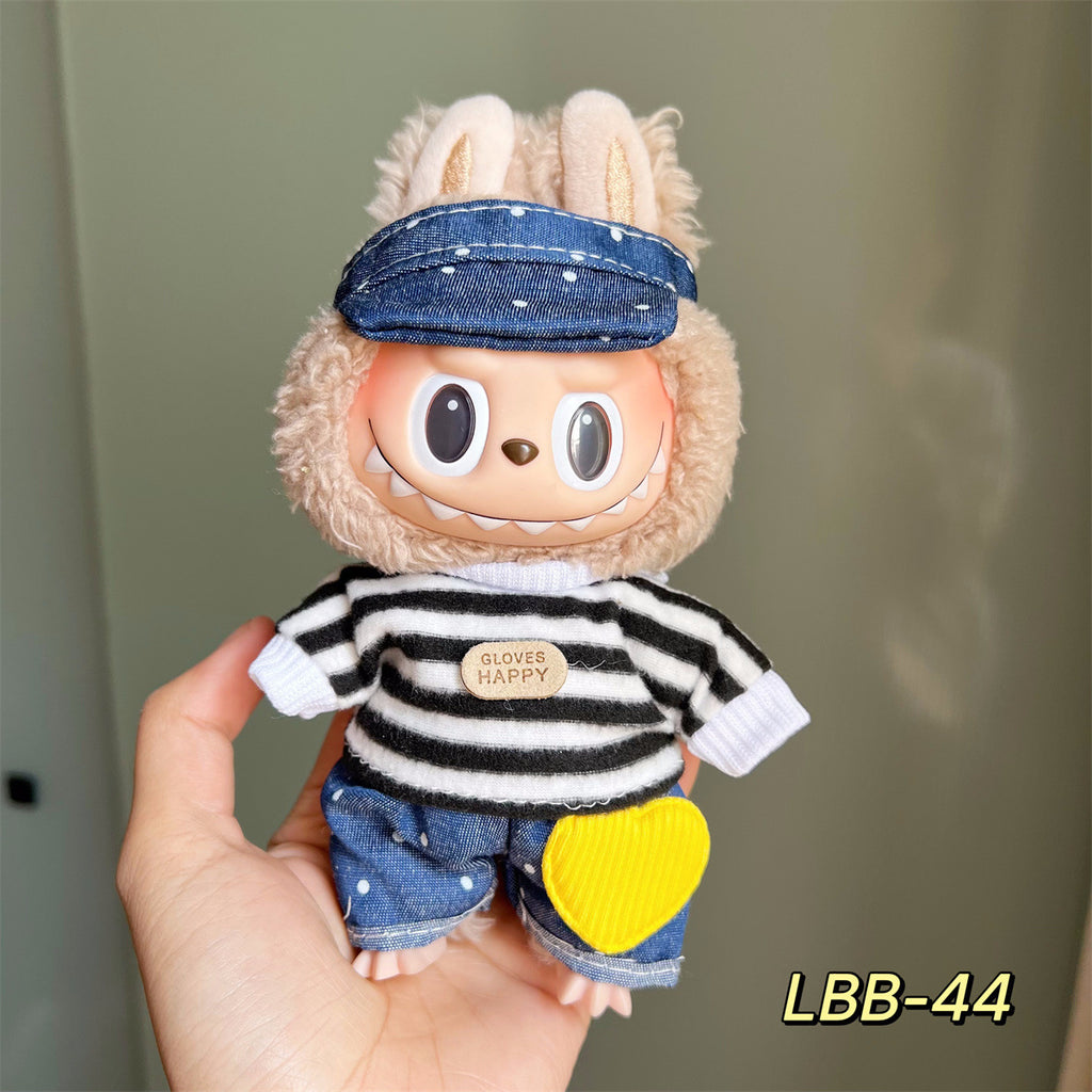 Only Selling Clothes, Llabubu Wearable Baby Clothes17cm Plush Vinyl labubu First and Second Generation Replacement Set Accessories
