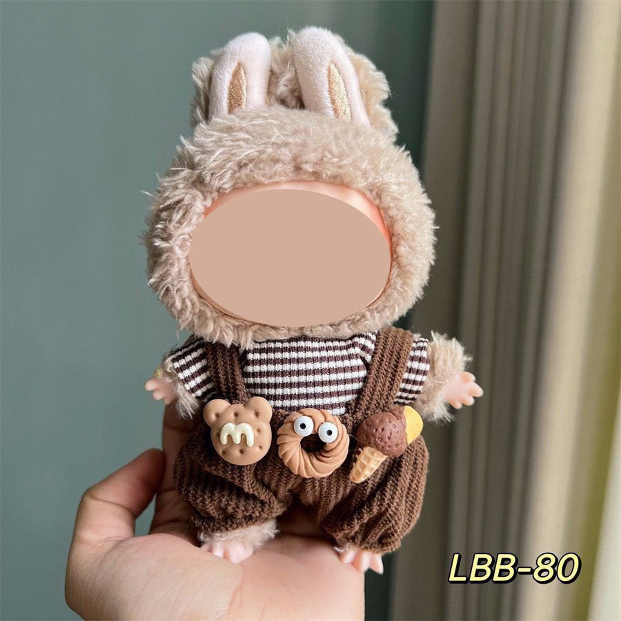 Only Selling Clothes, Llabubu Wearable Baby Clothes17cm Plush Vinyl labubu First and Second Generation Replacement Set Accessories
