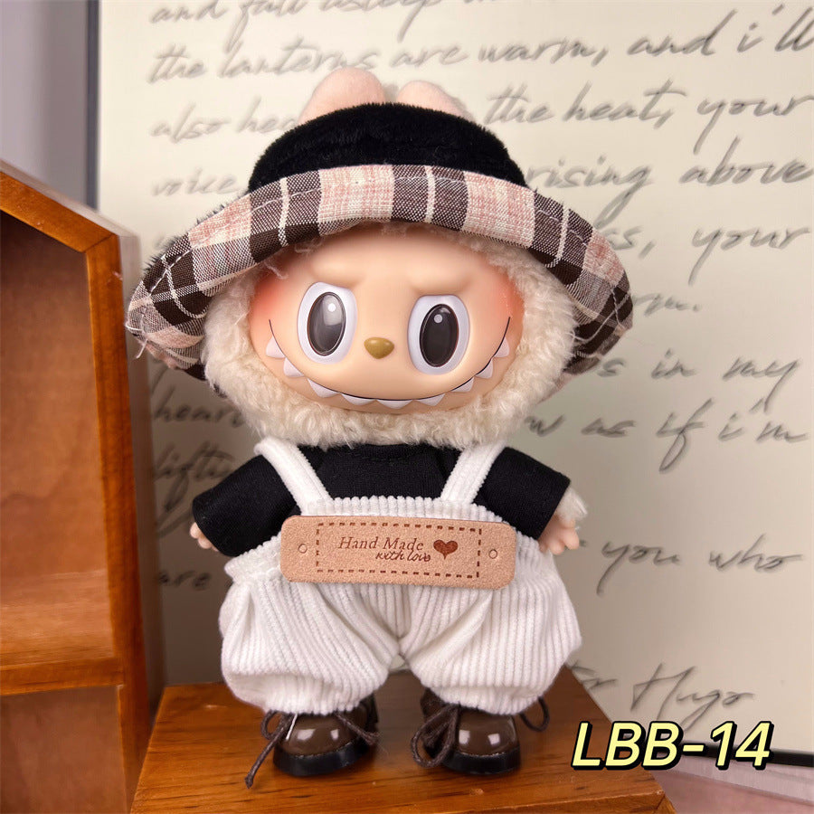 Only Selling Clothes, Llabubu Wearable Baby Clothes17cm Plush Vinyl labubu First and Second Generation Replacement Set Accessories