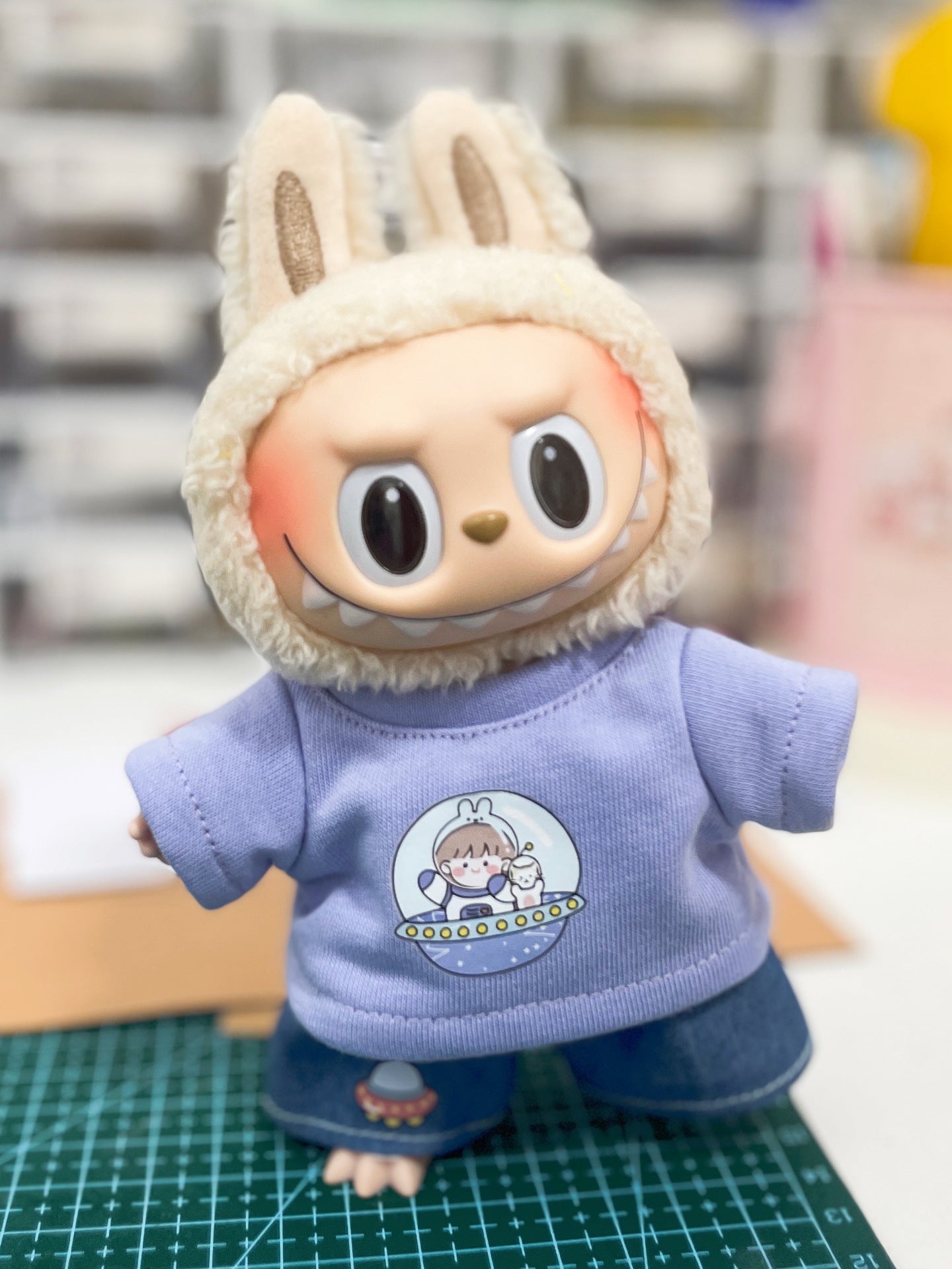 Clothes Only Labubu Doll Clothes17cm Heartbeat Macaron Labubu Doll Dress-Up Replacement Cross-Border