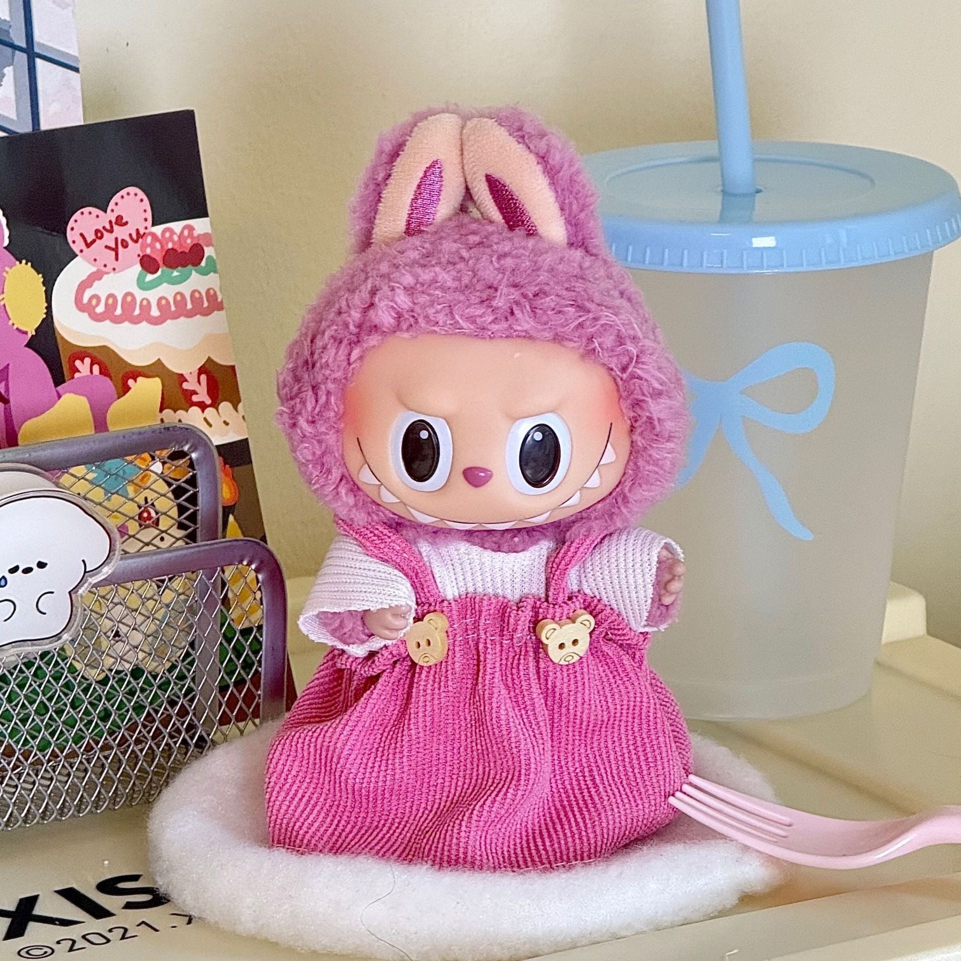 Applicable labubu Doll clothes17123 Generation Replacement Clothes Plush Toy Labubu Clothes Apparel