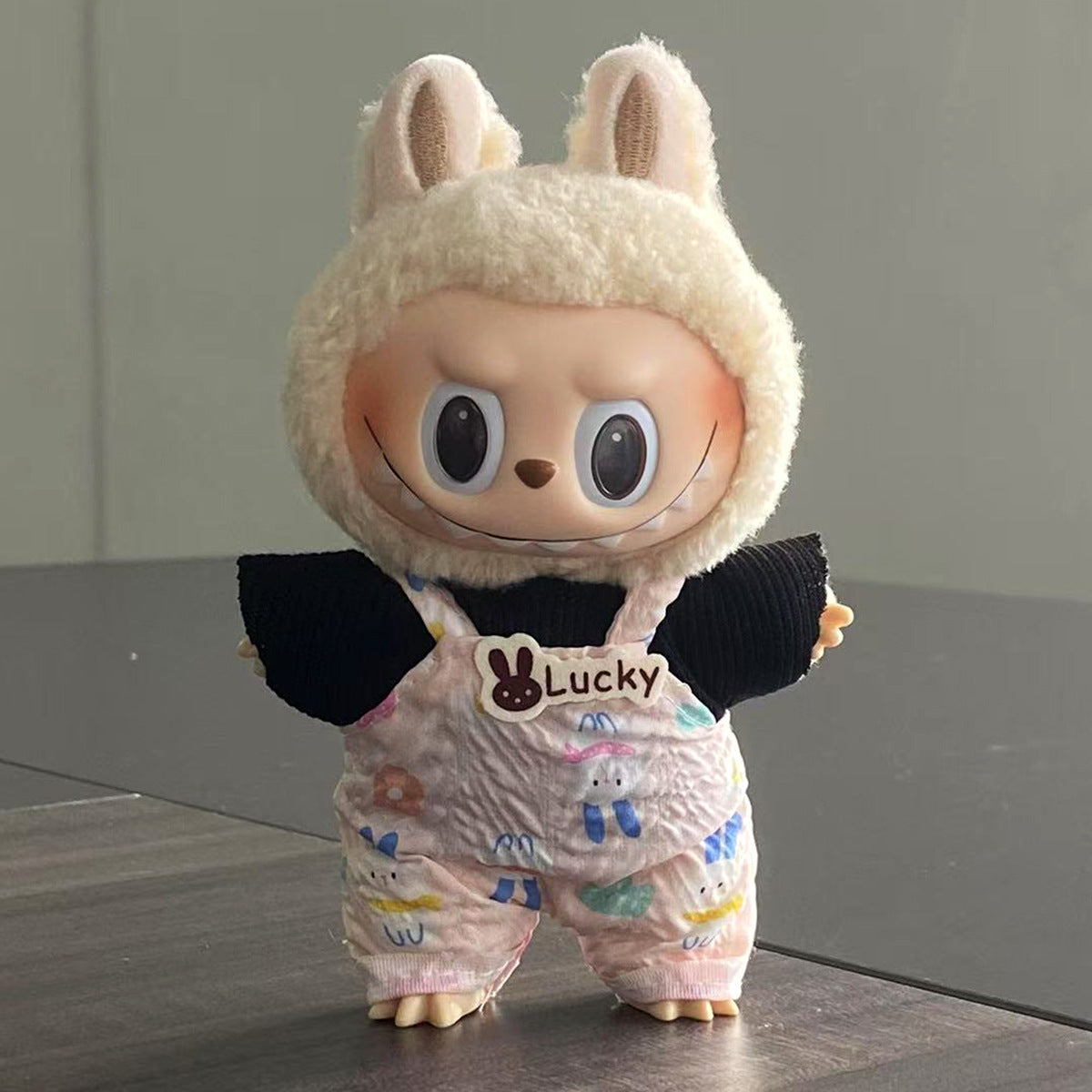 labubu Baby Clothes Lable Fabric Clothing17cm 1st, 2nd, and 3rd Generation Plush Vinyl Doll Dress-Up Outfit Set