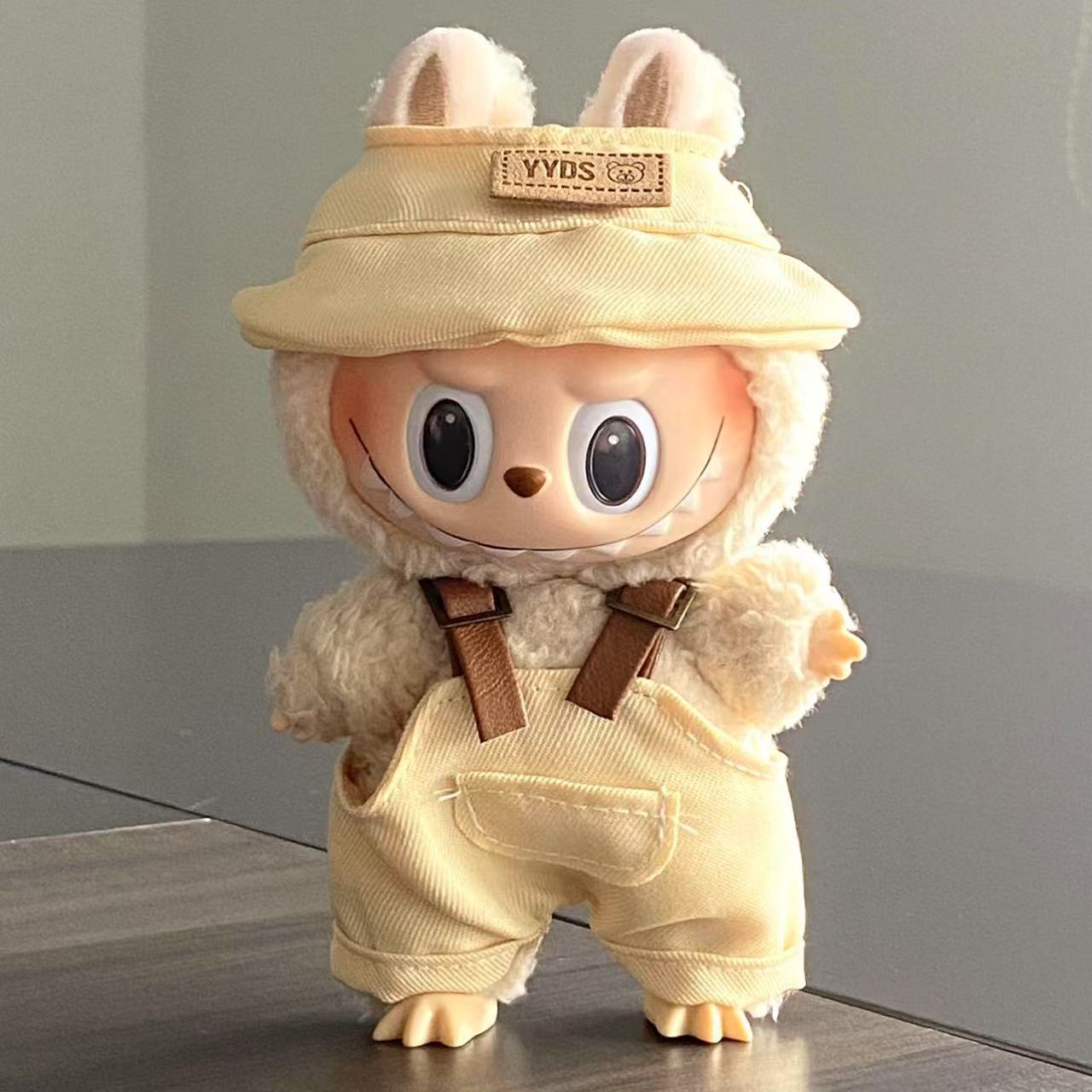 labubu Baby Clothes Lable Fabric Clothing17cm 1st, 2nd, and 3rd Generation Plush Vinyl Doll Dress-Up Outfit Set
