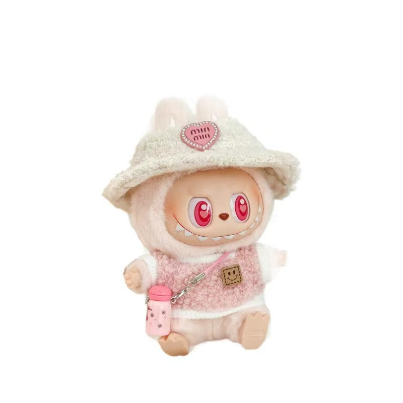 labubu First Generation Second Generation Third Generation Baby Clothes Sitting Party Baby Clothes Sitting Posture Doll Macaron Louboutin Clothes
