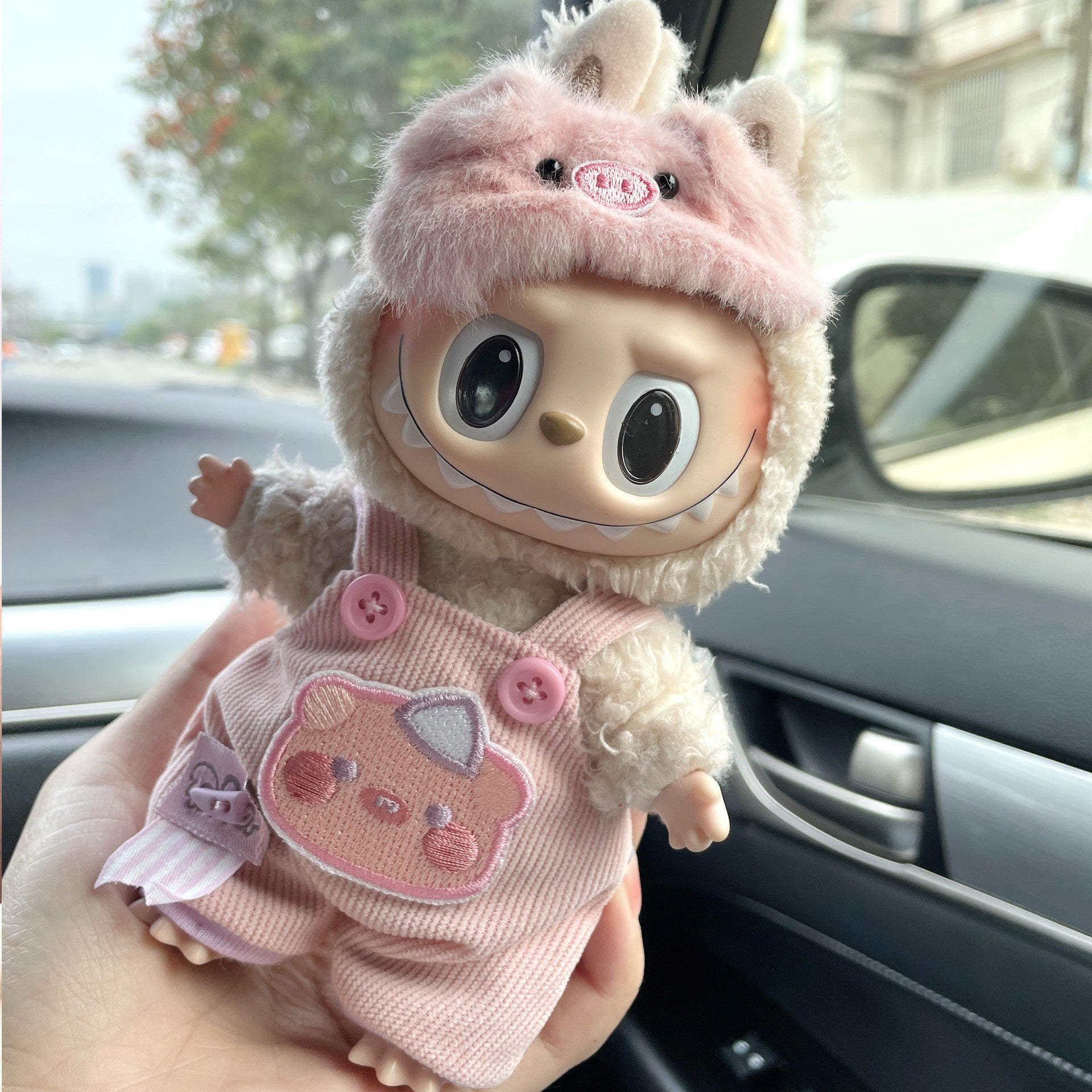 Clothes Only Labubu Doll Clothes17cm Heartbeat Macaron Labubu Doll Dress-Up Replacement Cross-Border