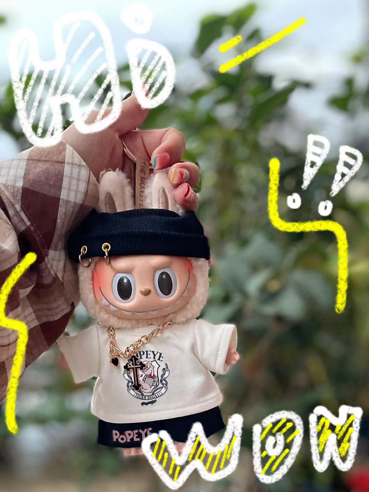Clothes Only Labubu Doll Clothes17cm Heartbeat Macaron Labubu Doll Dress-Up Replacement Cross-Border