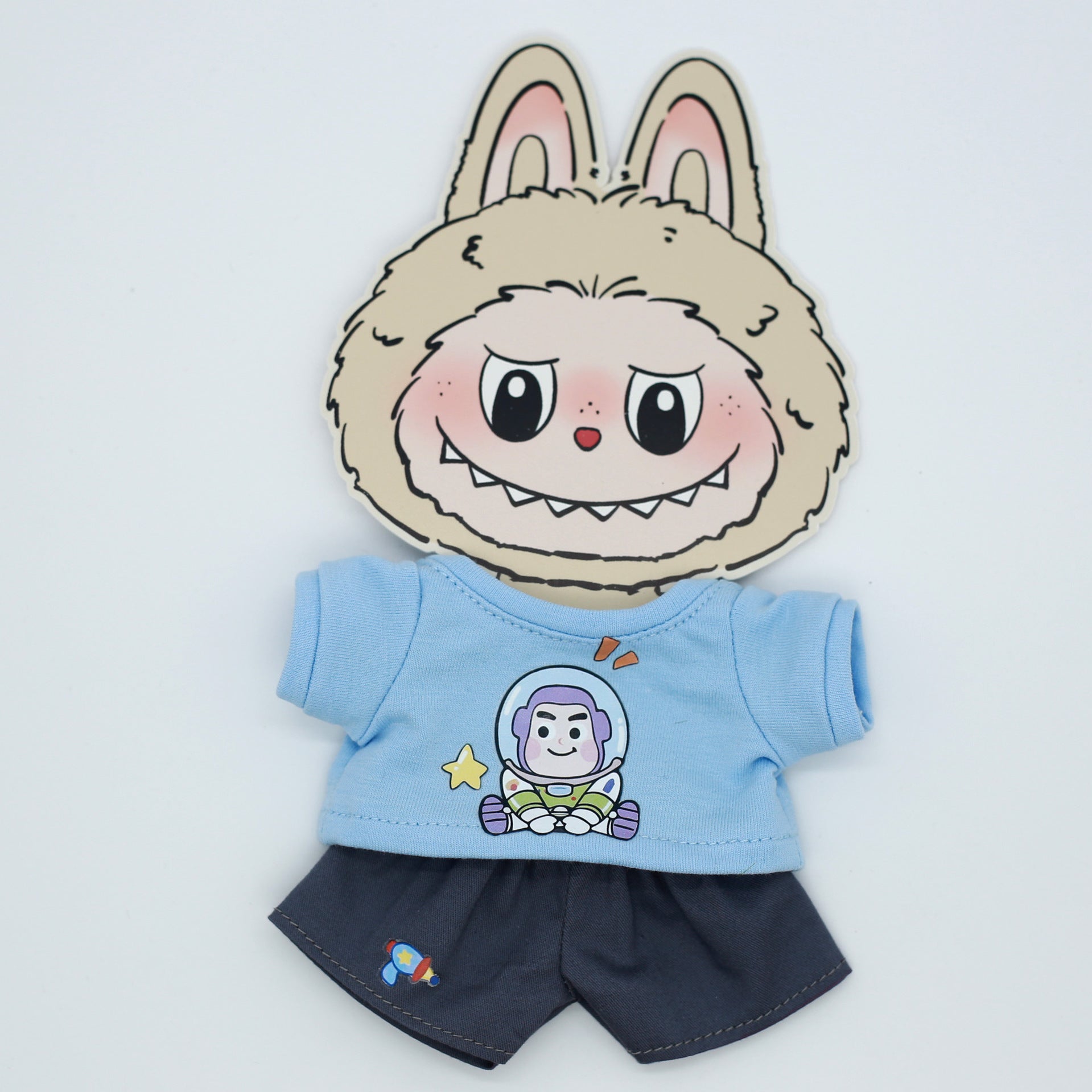 Clothes Only Labubu Doll Clothes17cm Heartbeat Macaron Labubu Doll Dress-Up Replacement Cross-Border