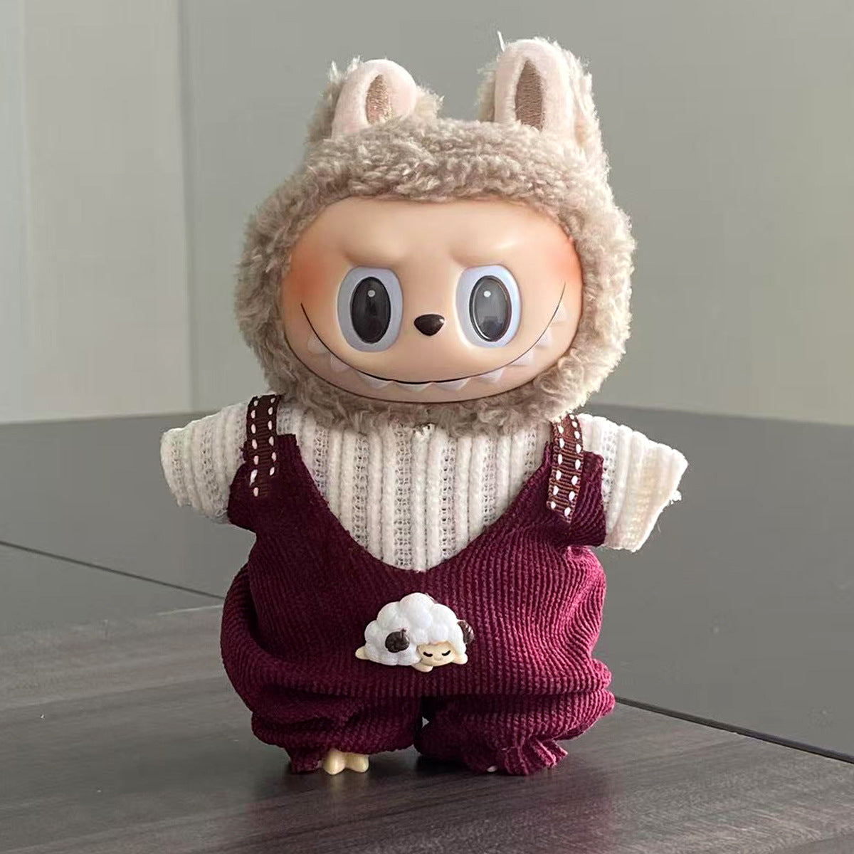 labubu Baby Clothes Lable Fabric Clothing17cm 1st, 2nd, and 3rd Generation Plush Vinyl Doll Dress-Up Outfit Set