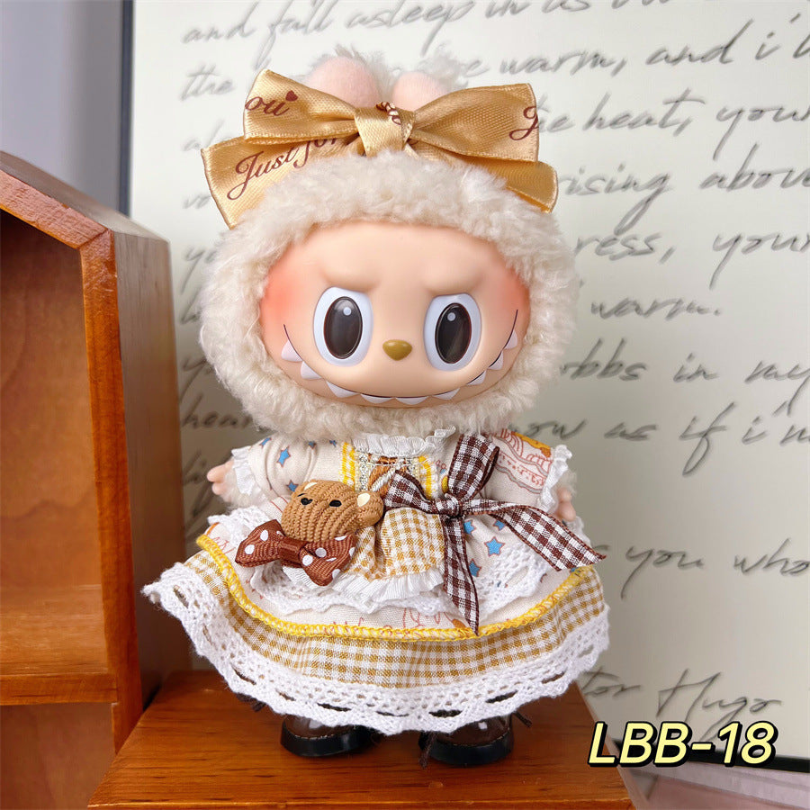 Only Selling Clothes, Llabubu Wearable Baby Clothes17cm Plush Vinyl labubu First and Second Generation Replacement Set Accessories