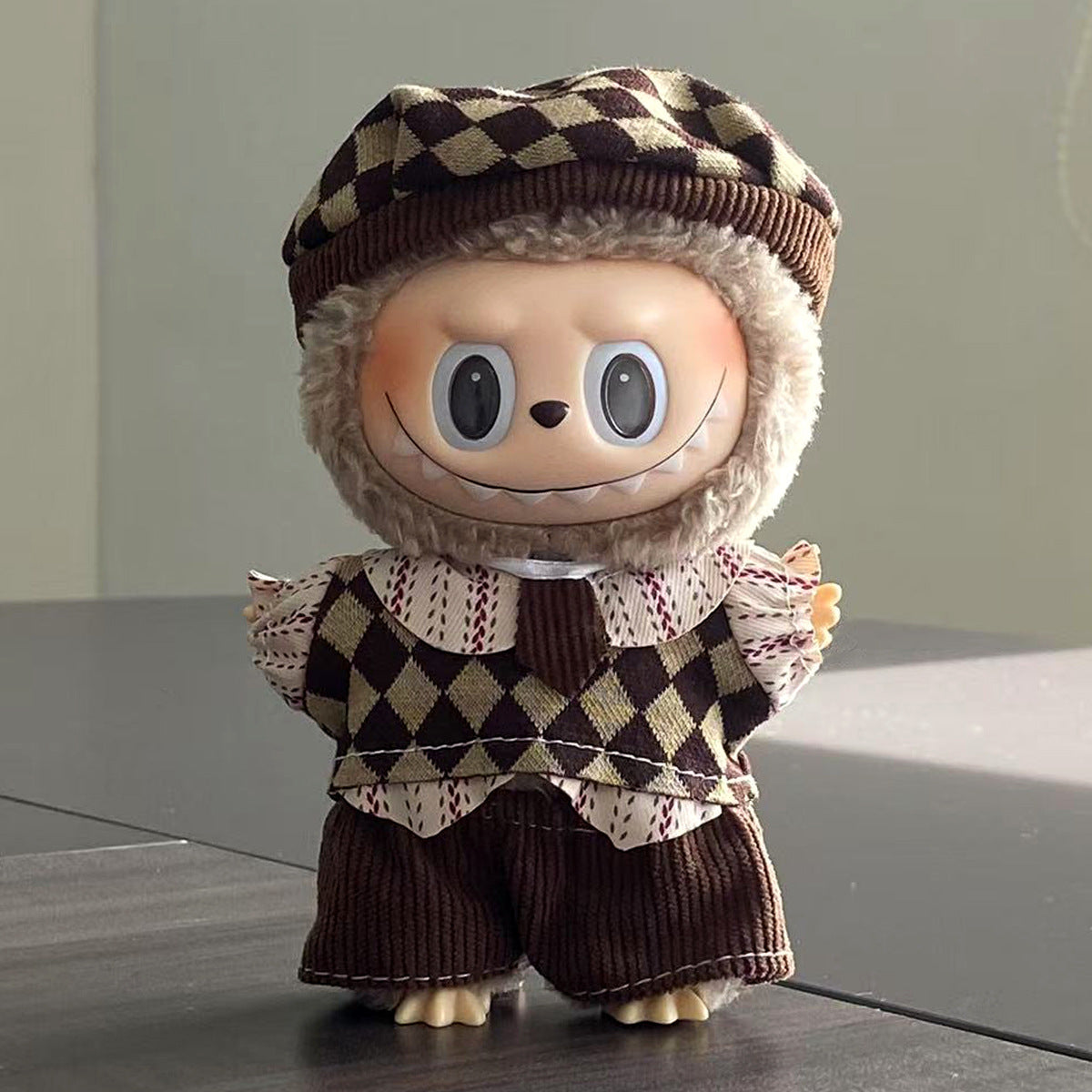 labubu Baby Clothes Lable Fabric Clothing17cm 1st, 2nd, and 3rd Generation Plush Vinyl Doll Dress-Up Outfit Set