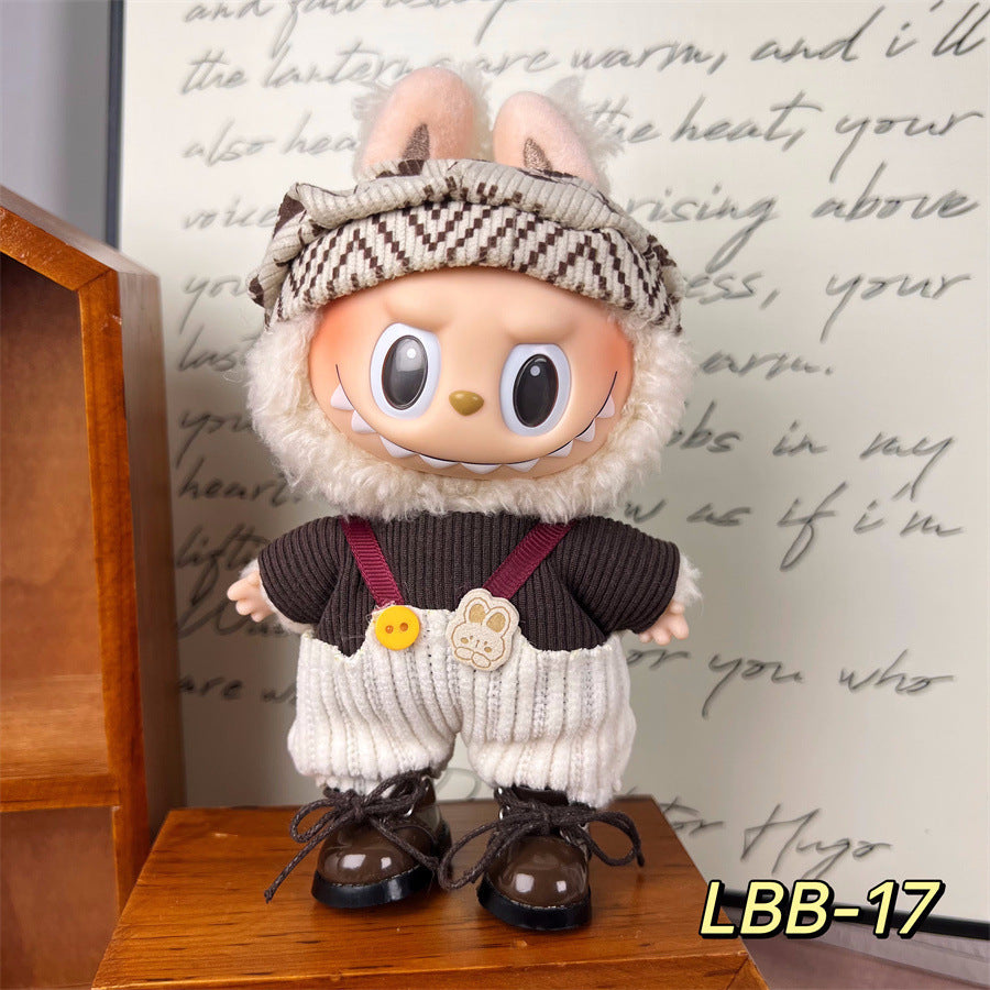 Only Selling Clothes, Llabubu Wearable Baby Clothes17cm Plush Vinyl labubu First and Second Generation Replacement Set Accessories