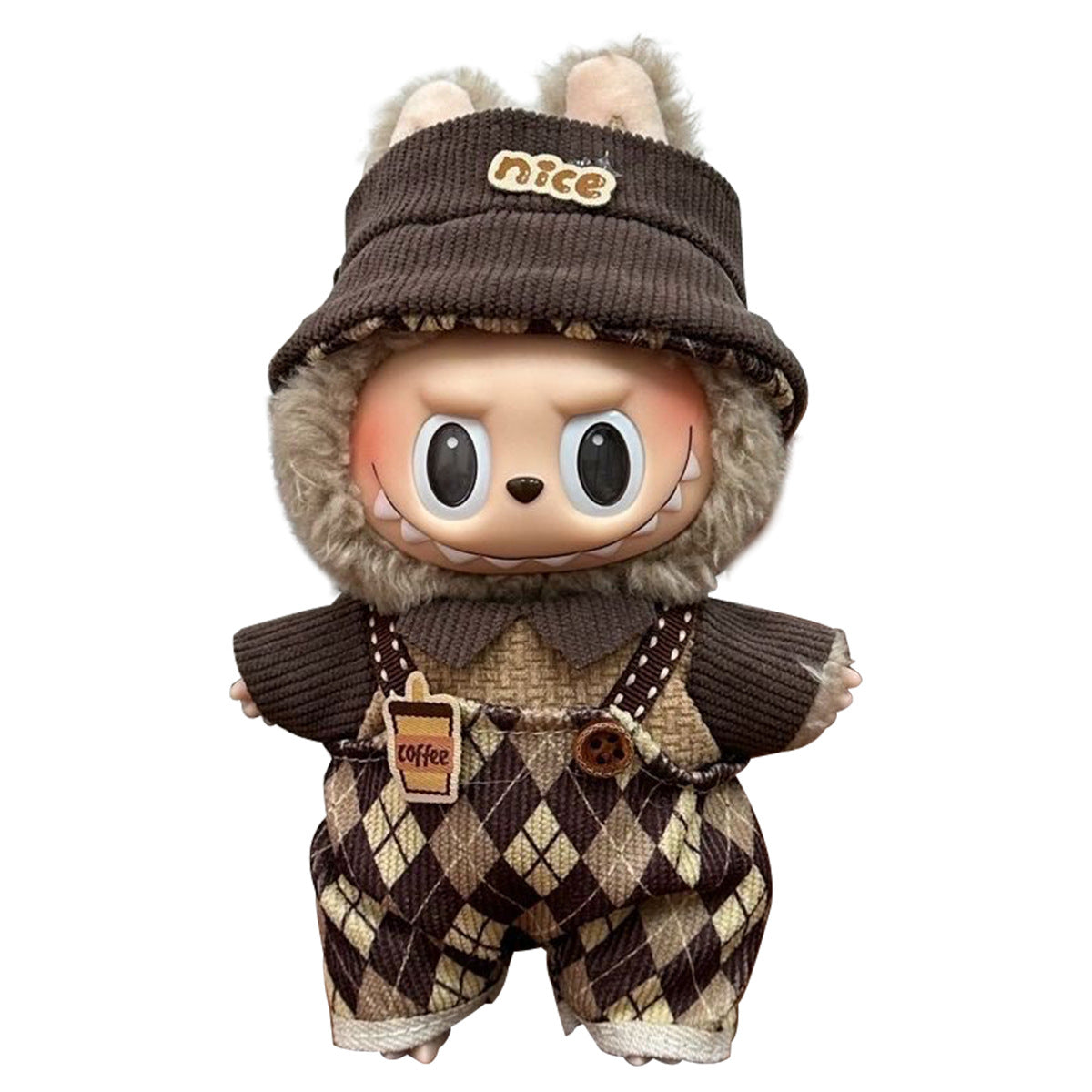 labubu Baby Clothes Lable Fabric Clothing17cm 1st, 2nd, and 3rd Generation Plush Vinyl Doll Dress-Up Outfit Set