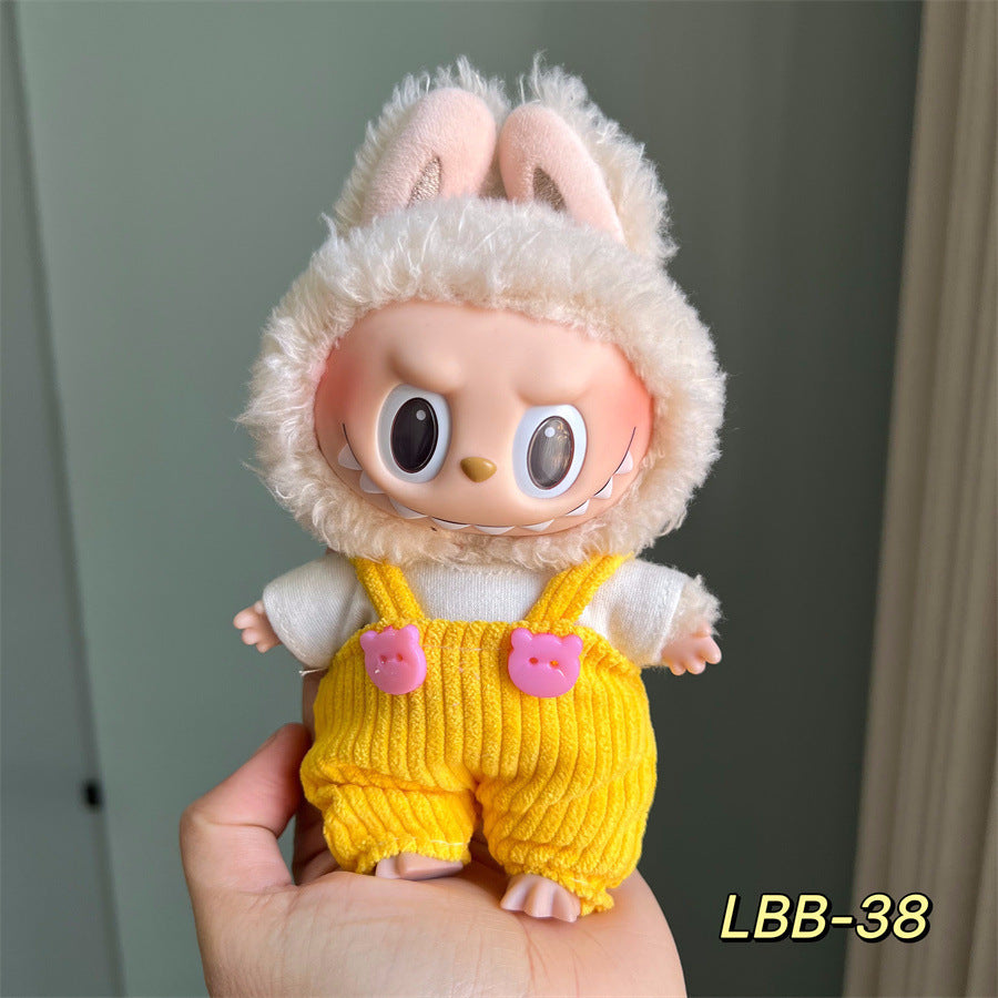Only Selling Clothes, Llabubu Wearable Baby Clothes17cm Plush Vinyl labubu First and Second Generation Replacement Set Accessories