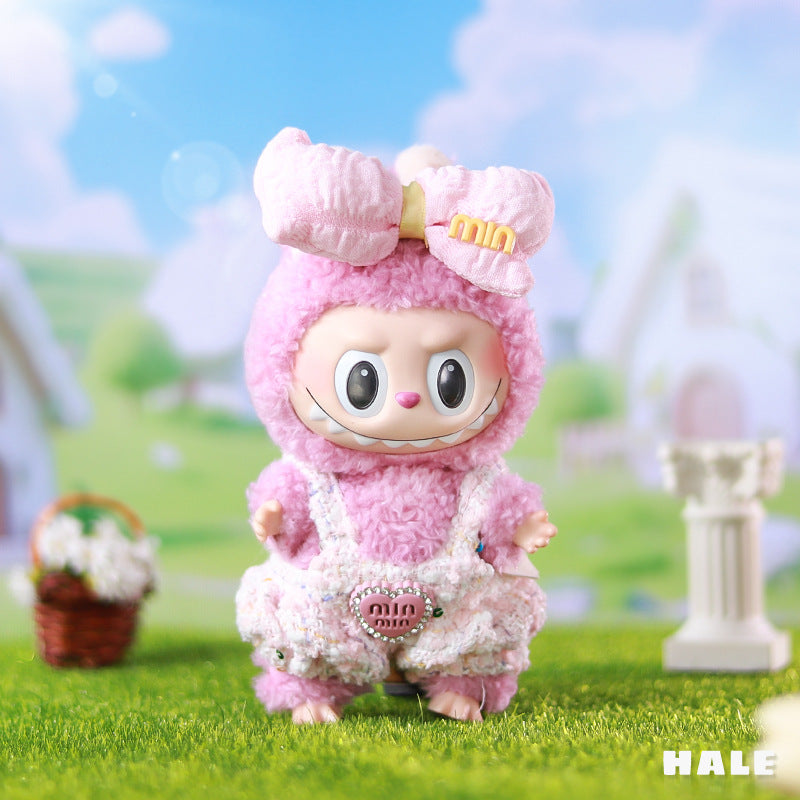 Clothes Only】17cm Pendant Blind Box Labubu Doll Clothes Keychain Labubu Cute One-Piece Outfit for Dolls