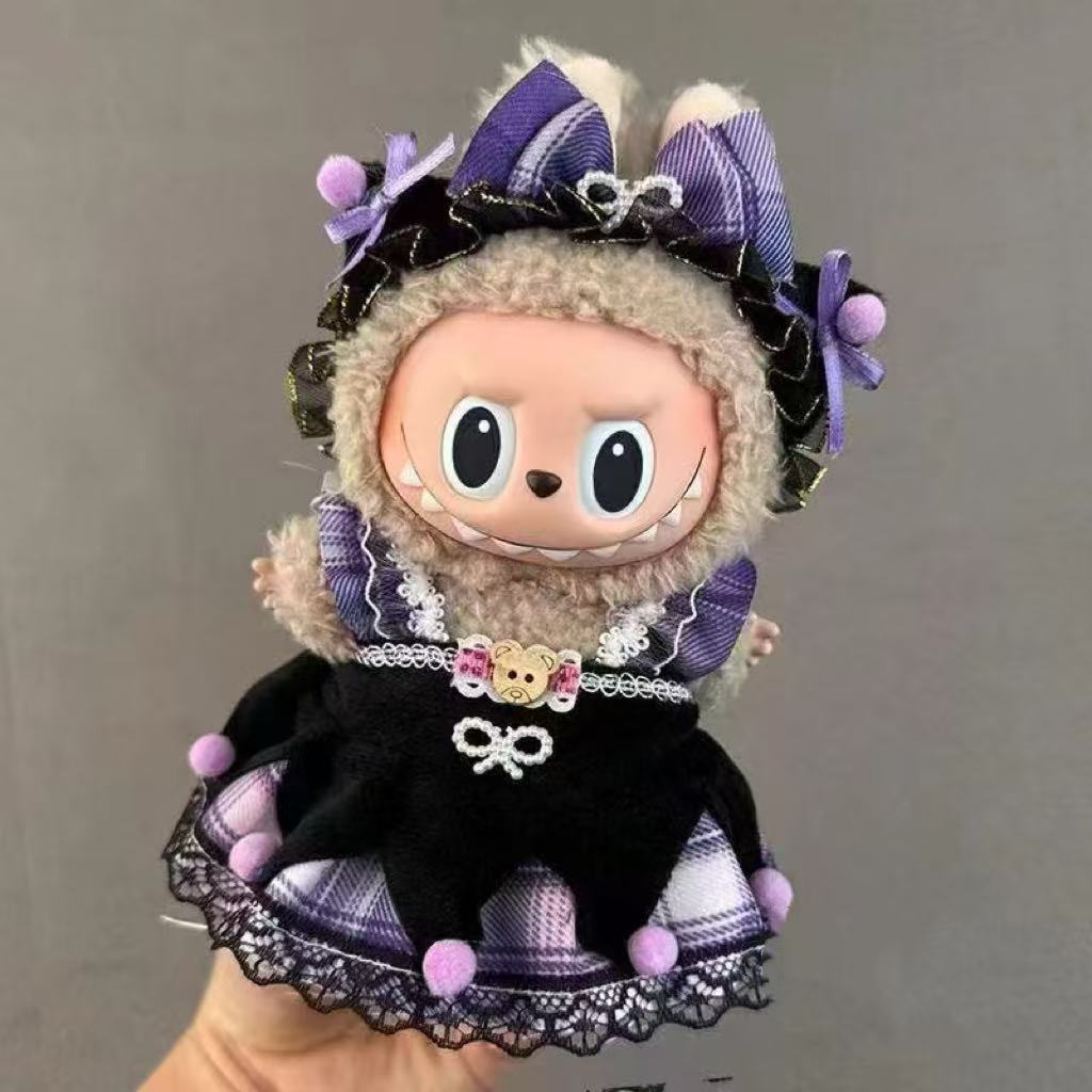 Applicable labubu Doll clothes17123 Generation Replacement Clothes Plush Toy Labubu Clothes Apparel