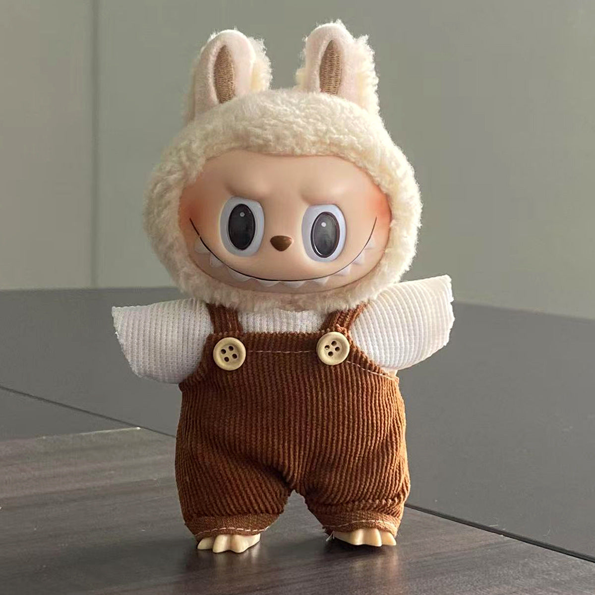 labubu Baby Clothes Lable Fabric Clothing17cm 1st, 2nd, and 3rd Generation Plush Vinyl Doll Dress-Up Outfit Set