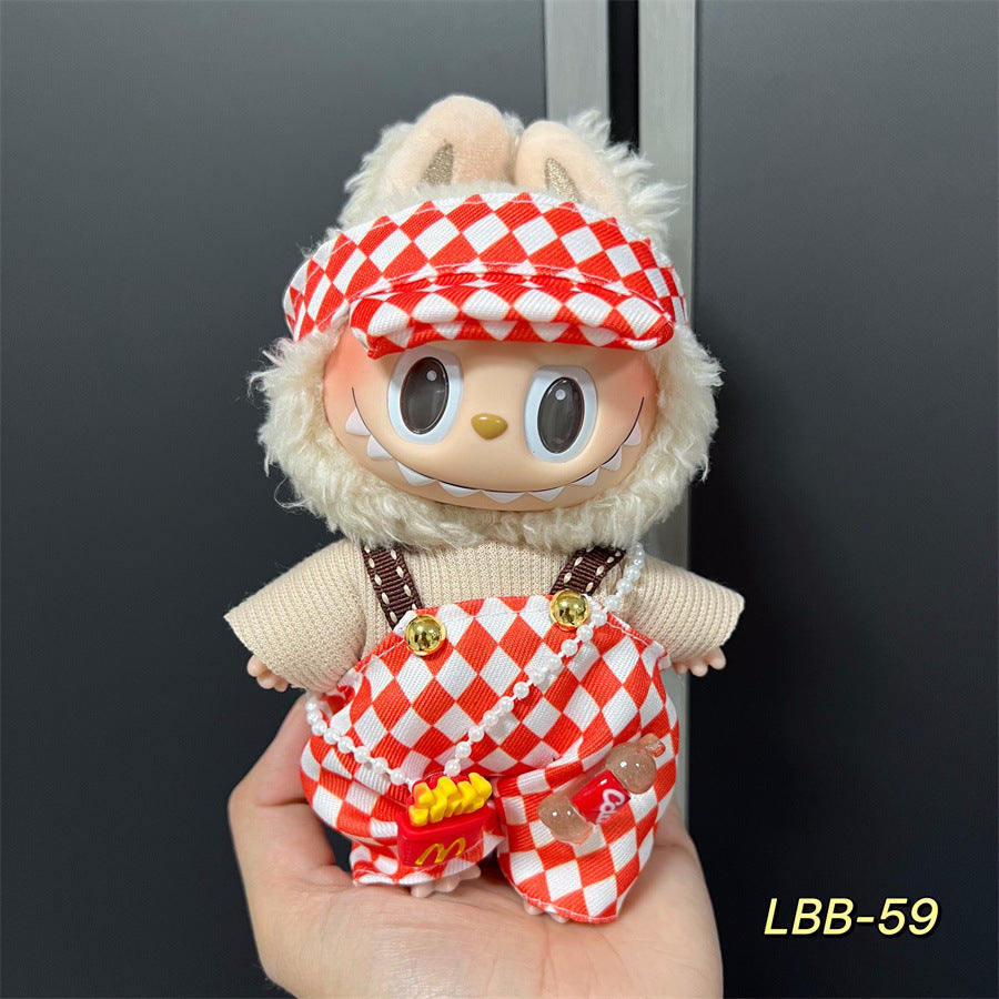 Only Selling Clothes, Llabubu Wearable Baby Clothes17cm Plush Vinyl labubu First and Second Generation Replacement Set Accessories